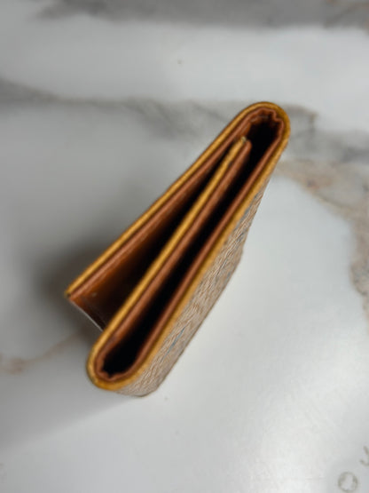 Pre-owned MCM key holder in cognac Visetos monogram canvas with brown leather interior