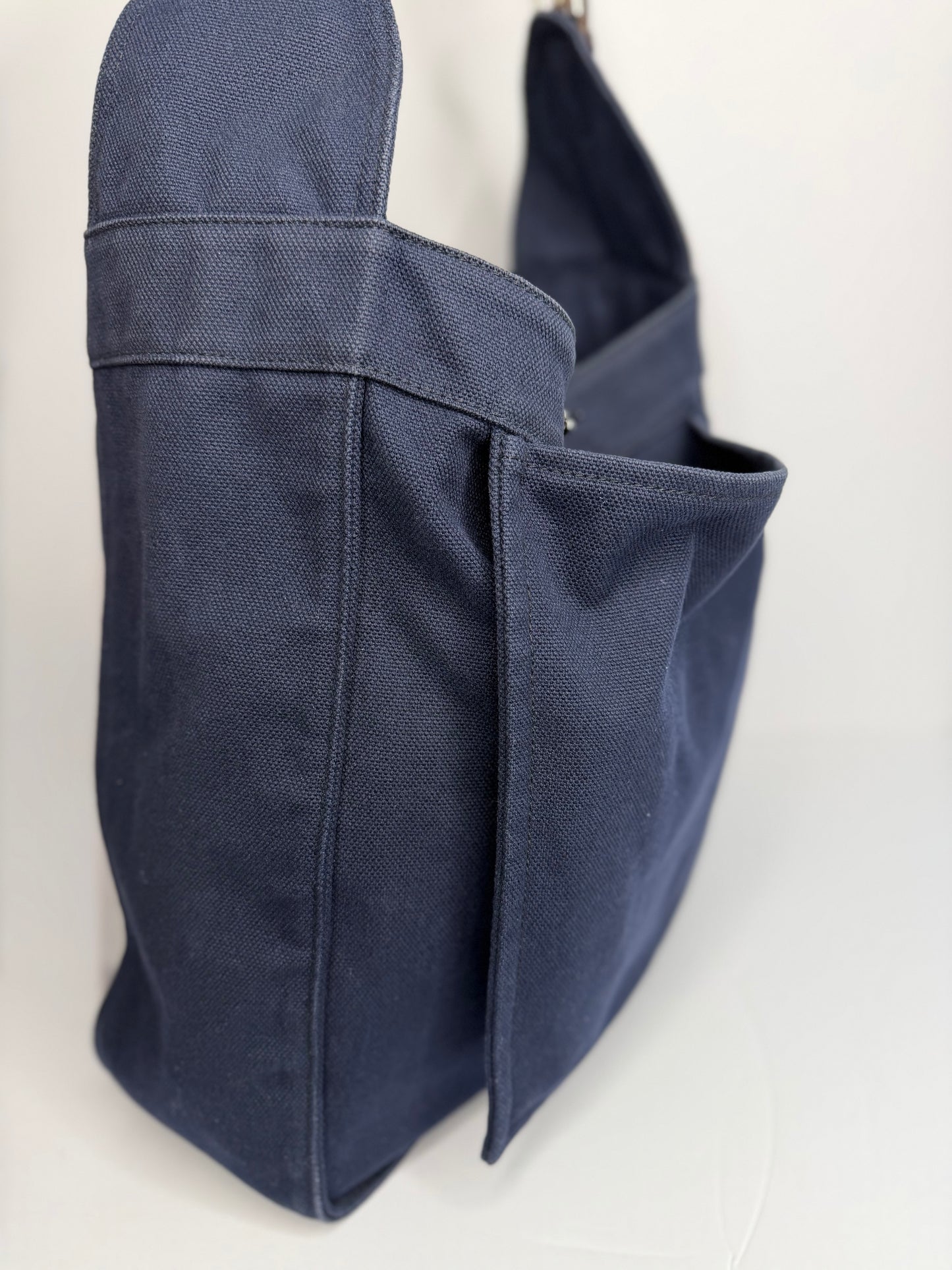 Pre-owned Hermes Navy Canvas Marwari GM shoulder bag