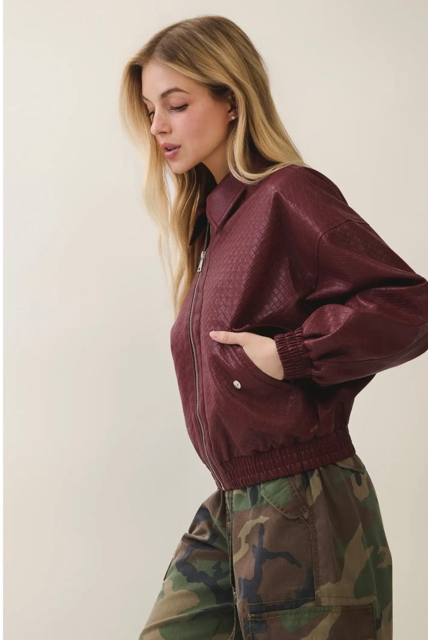 The Bordeaux Bomber jacket