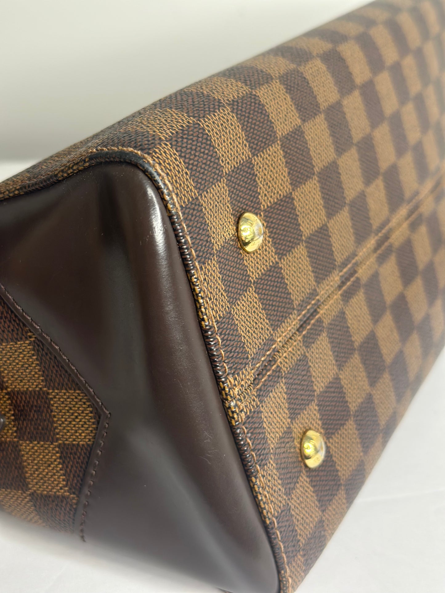 Pre-owned Louis Vuitton Damier ebene Kensington two way tote