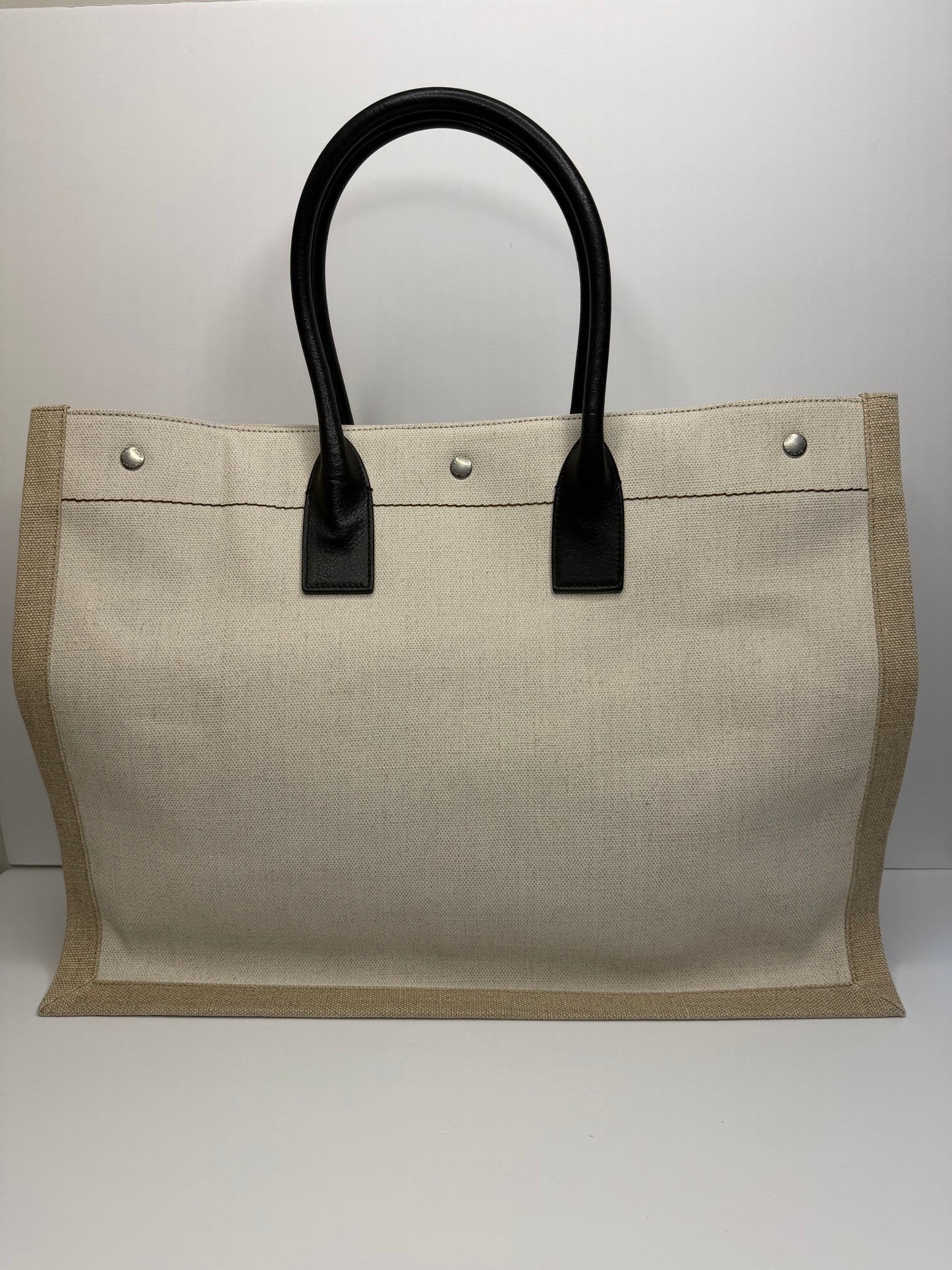 Saint Laurent Rive Gauche Canvas Tote Bag