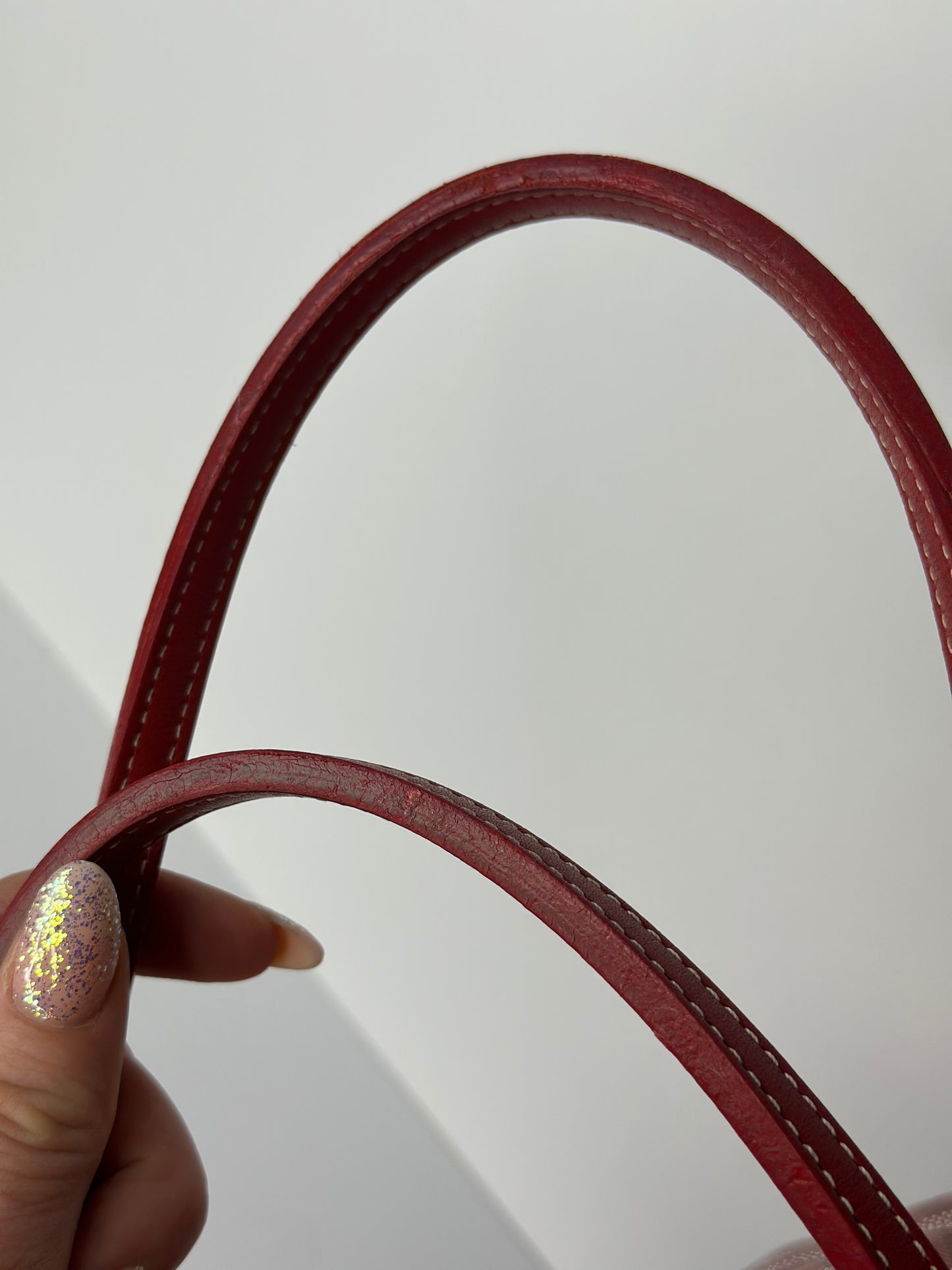 Pre-owned Goyard Red Goyardine canvas St. Louis PM tote