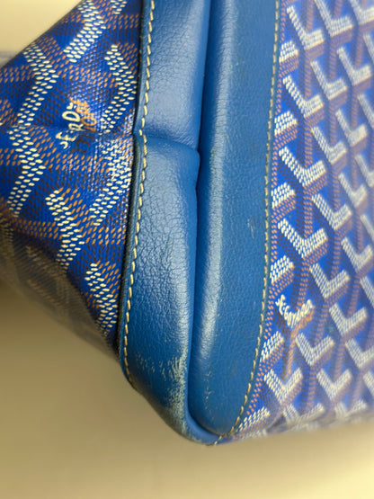 Pre-owned Goyard Artois MM goyardine canvas sky blue tote