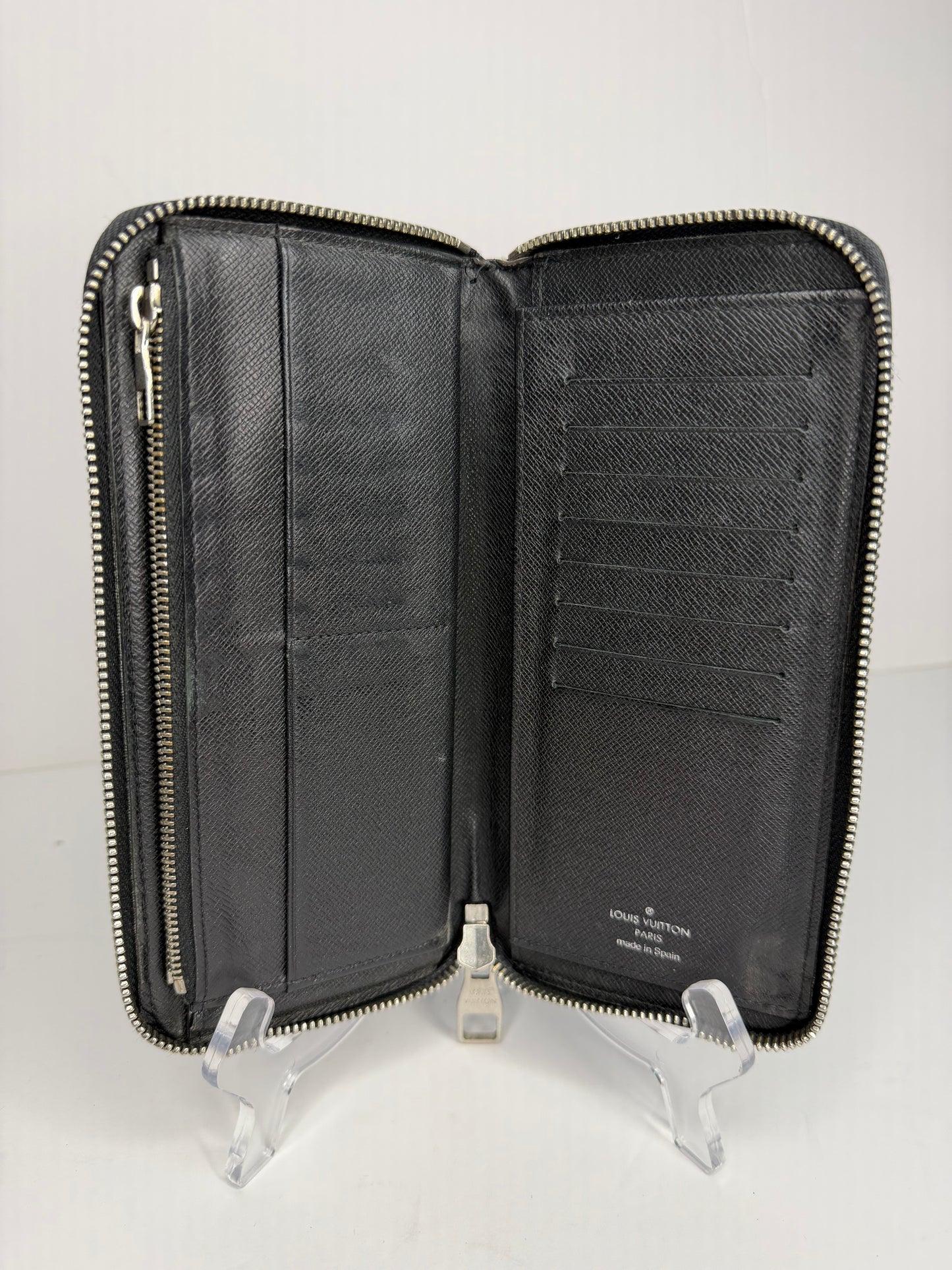 Pre-owned Louis Vuitton Damier Graphite vertical zippy wallet