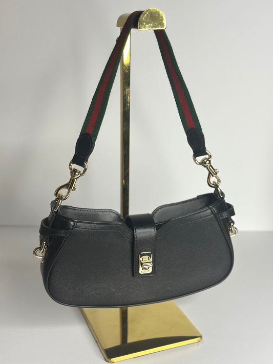 Pre-owned Gucci Moon Side Shoulder Bag Leather Mini