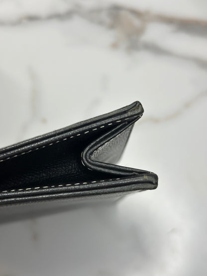 Pre-owned Saint Laurent pebbled leather black leather