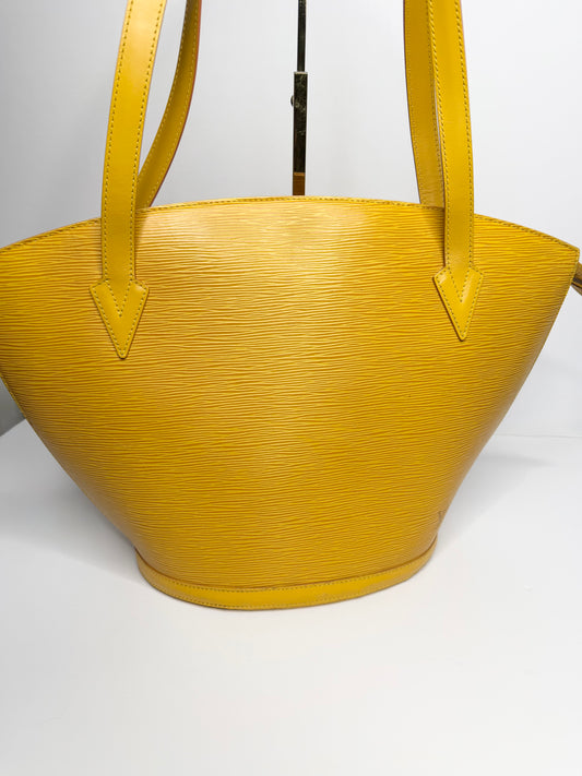 Pre-owned Louis Vuitton Yellow Epi leather Saint Jacques GM tote