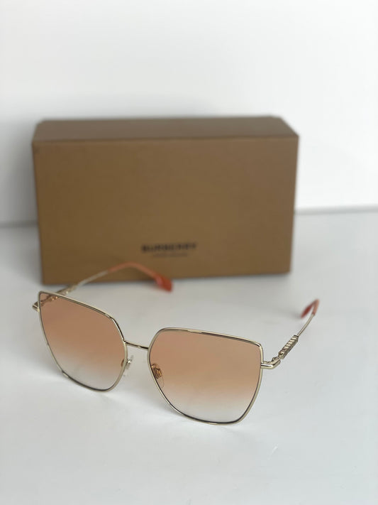#4 Pre-owned Burberry Alexis light gold sunglasses