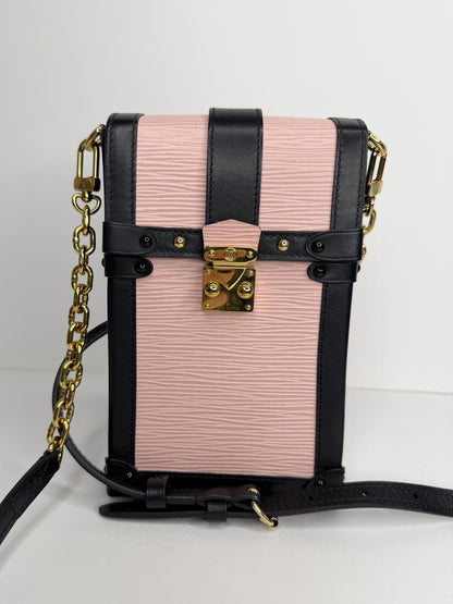 Pre-owned Louis Vuitton rose ballerine Epi vertical trunk crossbody