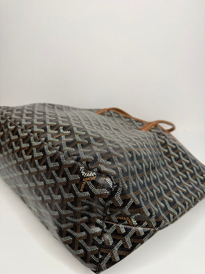 Pre-owned Goyard St. Louis tote PM black goyardine canvas