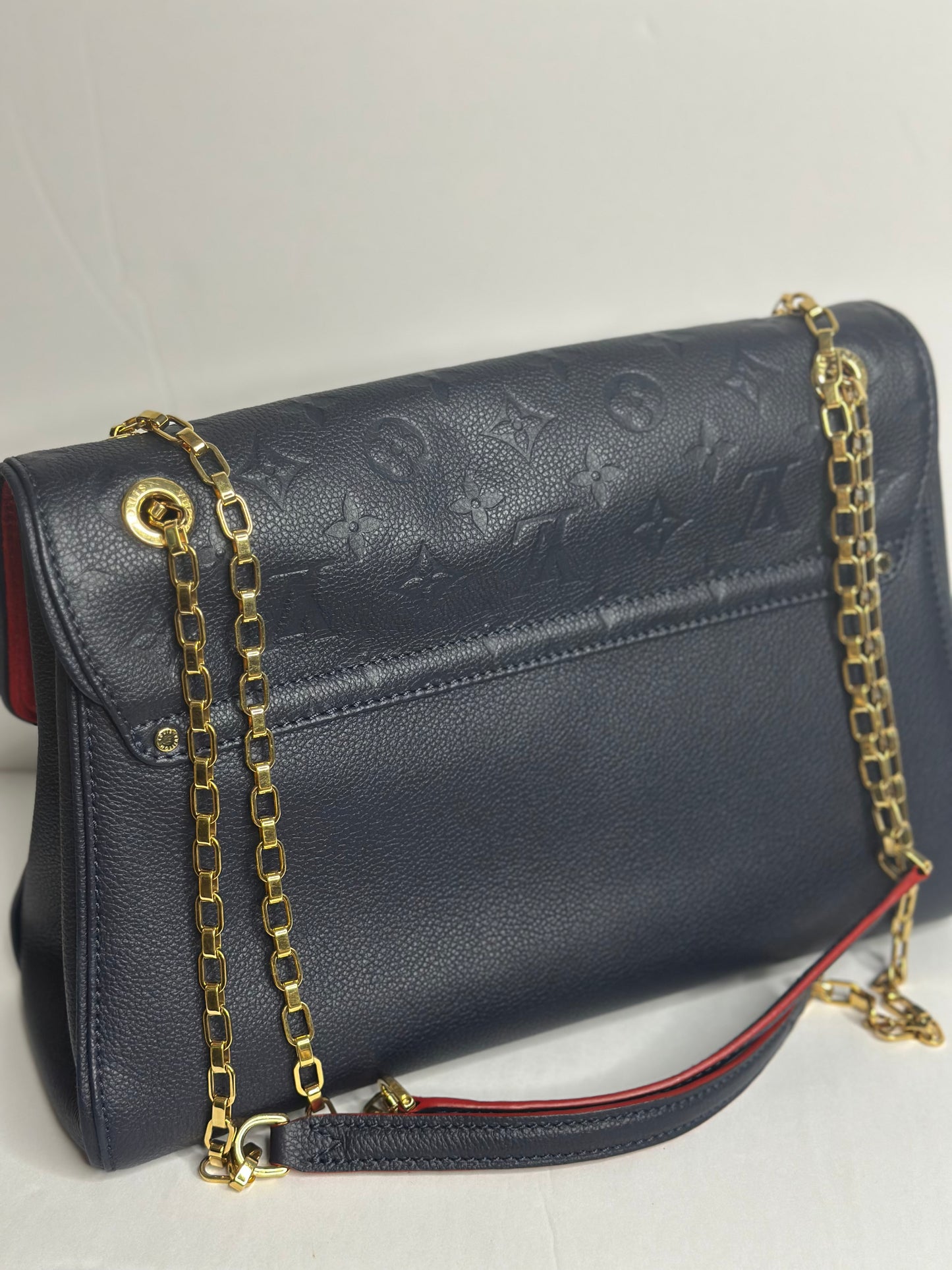 Pre-owned Louis Vuitton Navy Empriente leather St Germain MM Crossbody