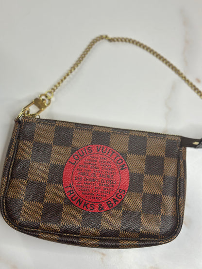 Pre-owned Louis Vuitton Damier Ebene Mini Pochette Accessoires Trunks Limited Edition
