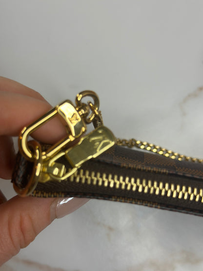 Pre-owned Louis Vuitton Damier Ebene Mini Pochette Accessoires Trunks Limited Edition