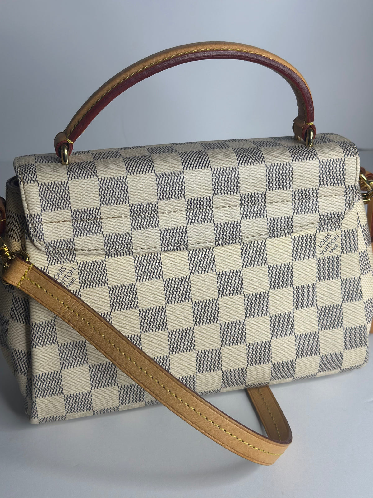 Pre-owned Louis Vuitton Damier azur croissette crossbody