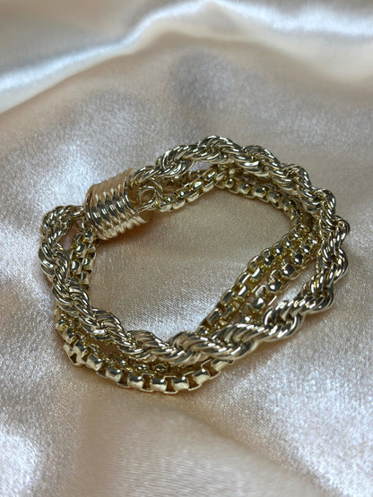 Alicia’s signature GLD chain bracelet