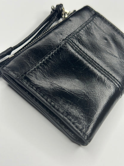 Pre-owned Prada Bifold Compact Cardholder Soft Lux Black