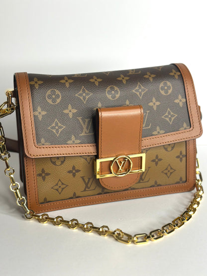 Pre-owned Louis Vuitton reverse monogram Dauphine MM two way crossbody ￼