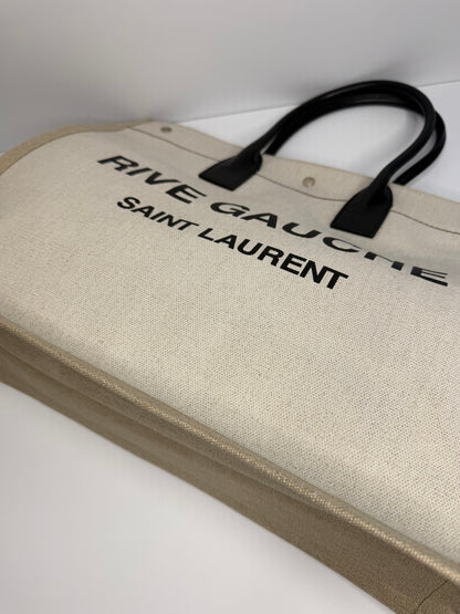 Saint Laurent Rive Gauche Canvas Tote Bag