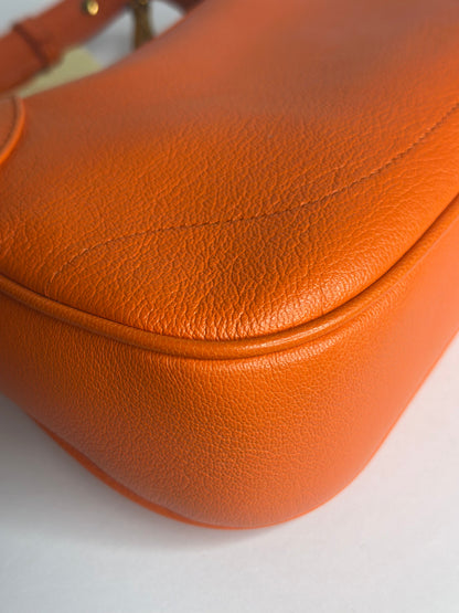 Pre-owned Gucci orange leather small Aphrodite two way shoulder bag/crossbody