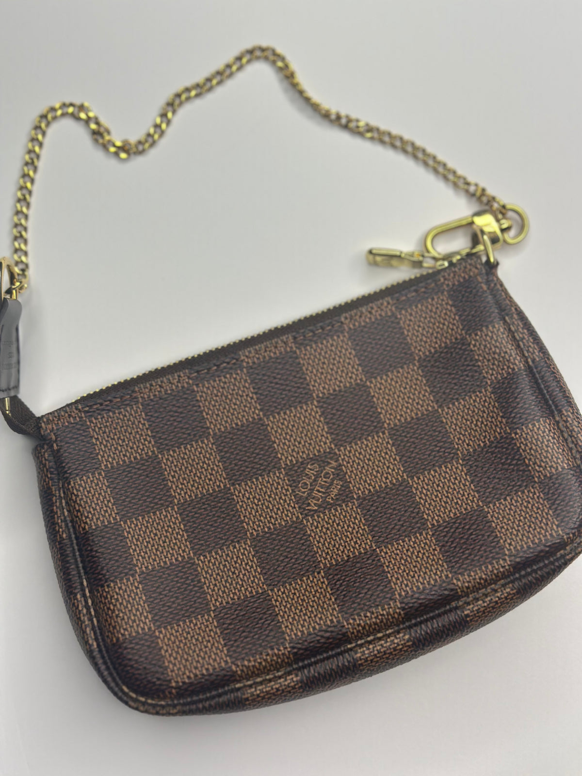 Pre-owned Louis Vuitton Damier ebene mini pochette accessories