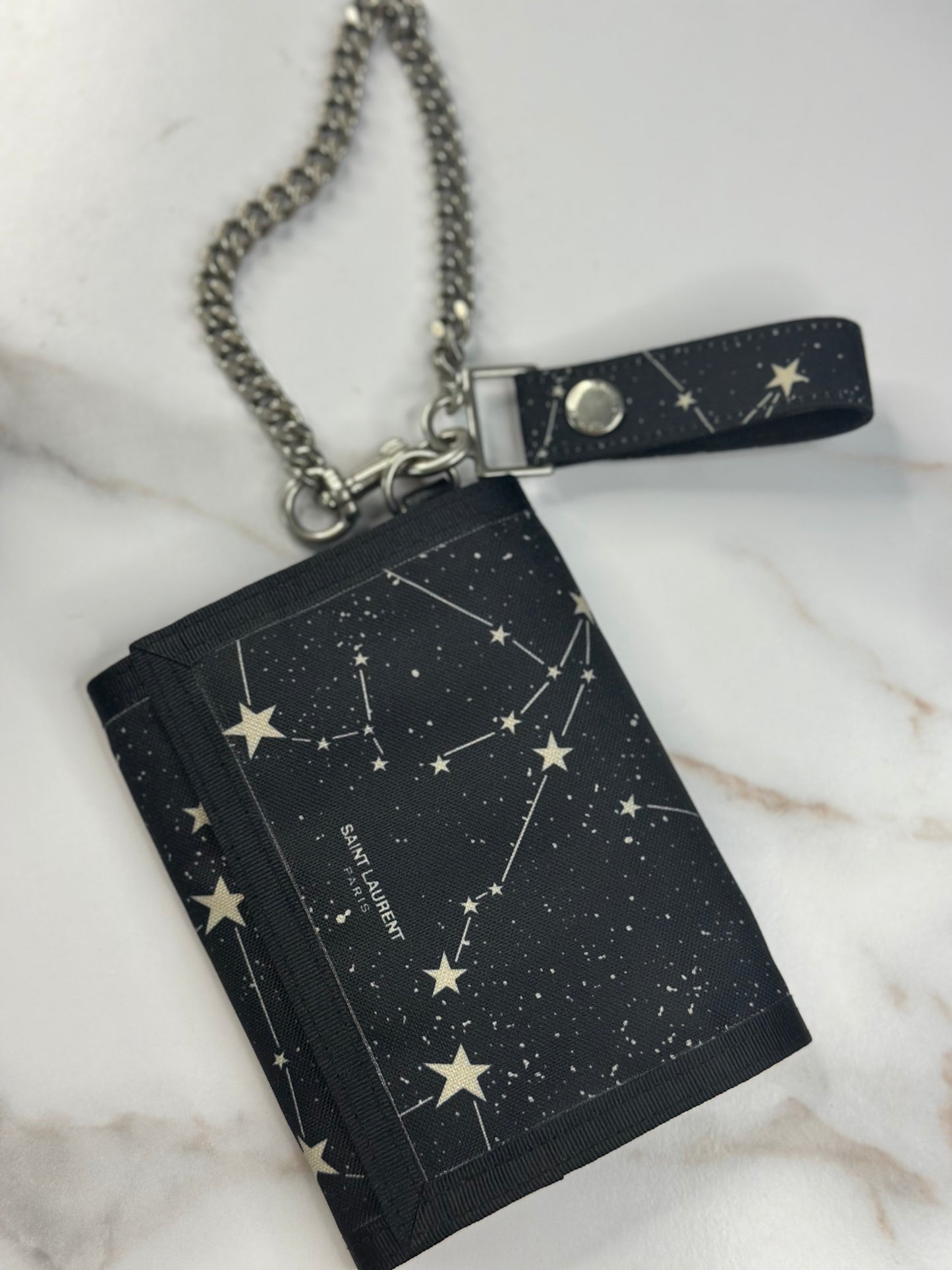 Pre-owned Saint Laurent Nylon trifold wallet