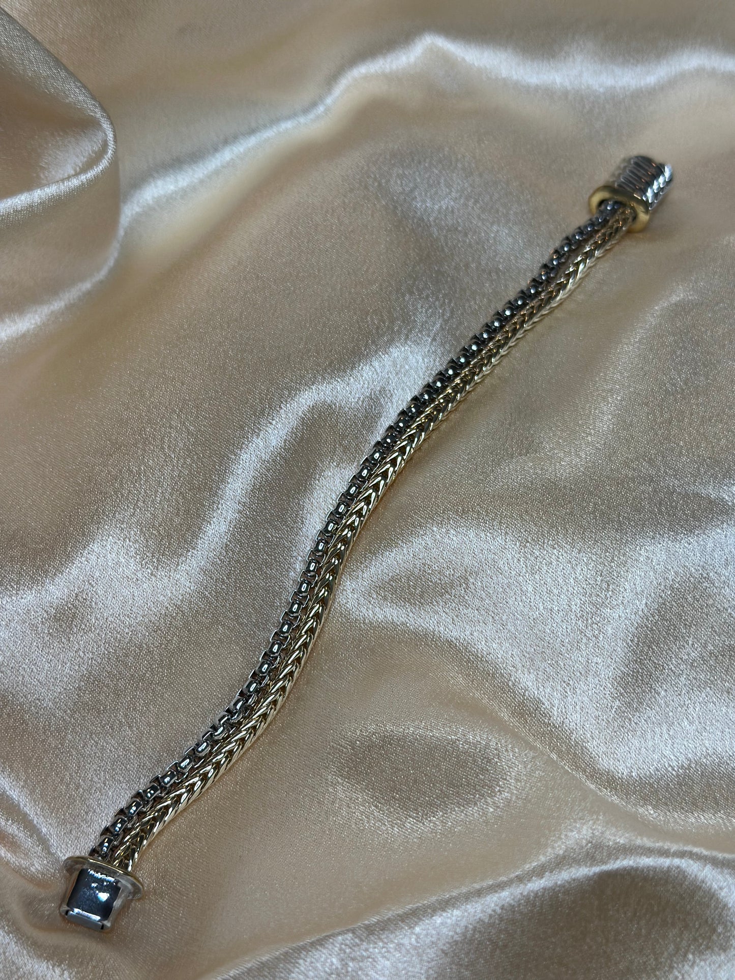 AC’s two tone mini chain link bracelet