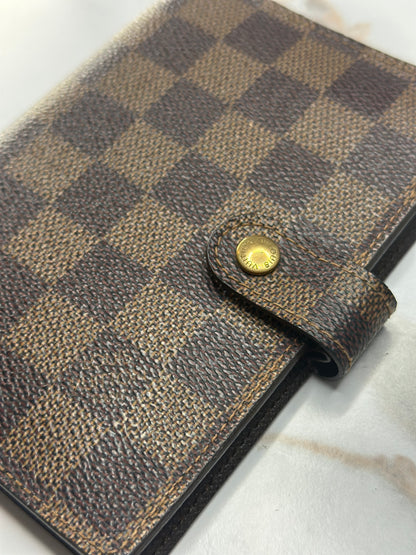 Pre-owned Louis Vuitton Damier ebene canvas agenda PM
