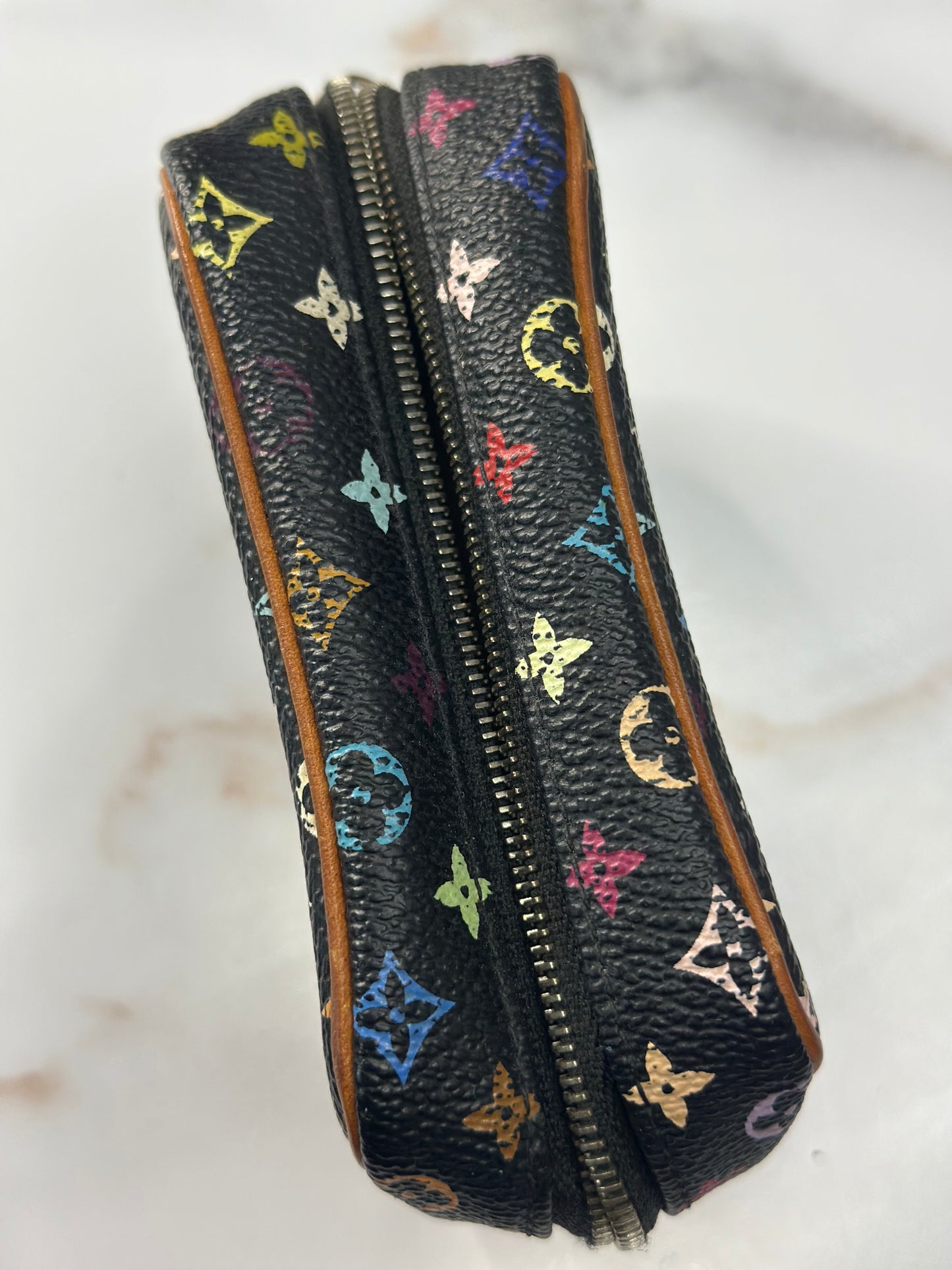 Pre-owned Louis Vuitton Vintage Takashi Murakami wapity mini pouch