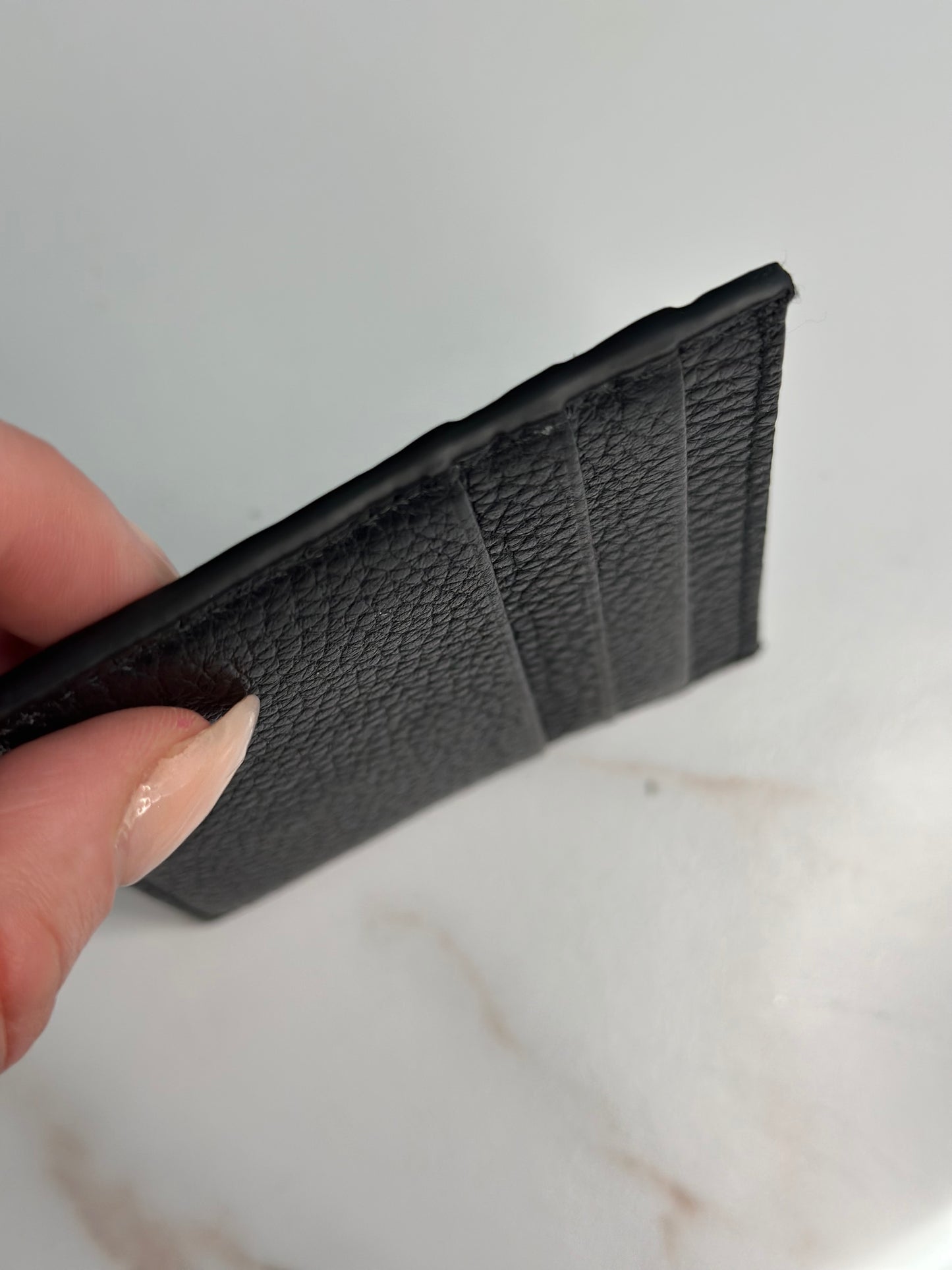 Pre-owned Prada black leather card holder