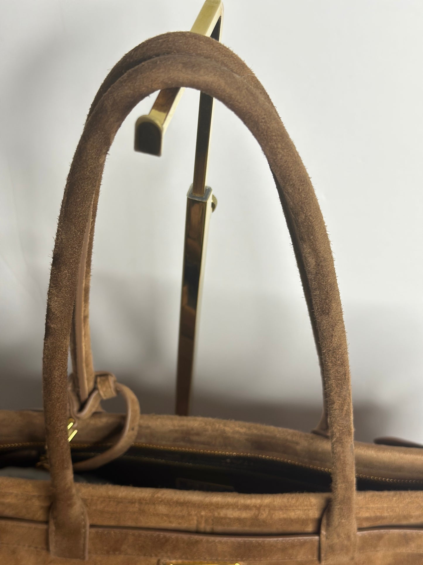 Pre-owned Prada Large Bonnie Suede   shoulder bag