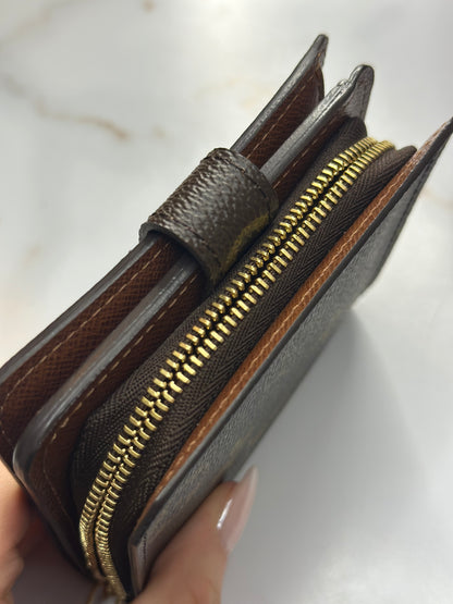 Pre-owned Louis Vuitton monogram canvas compact zippy wallet