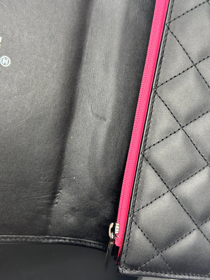 Pre-owned Chanel Cambon black quilted lambskin wallet