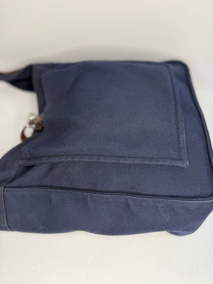 Pre-owned Hermes Navy Canvas Marwari GM shoulder bag