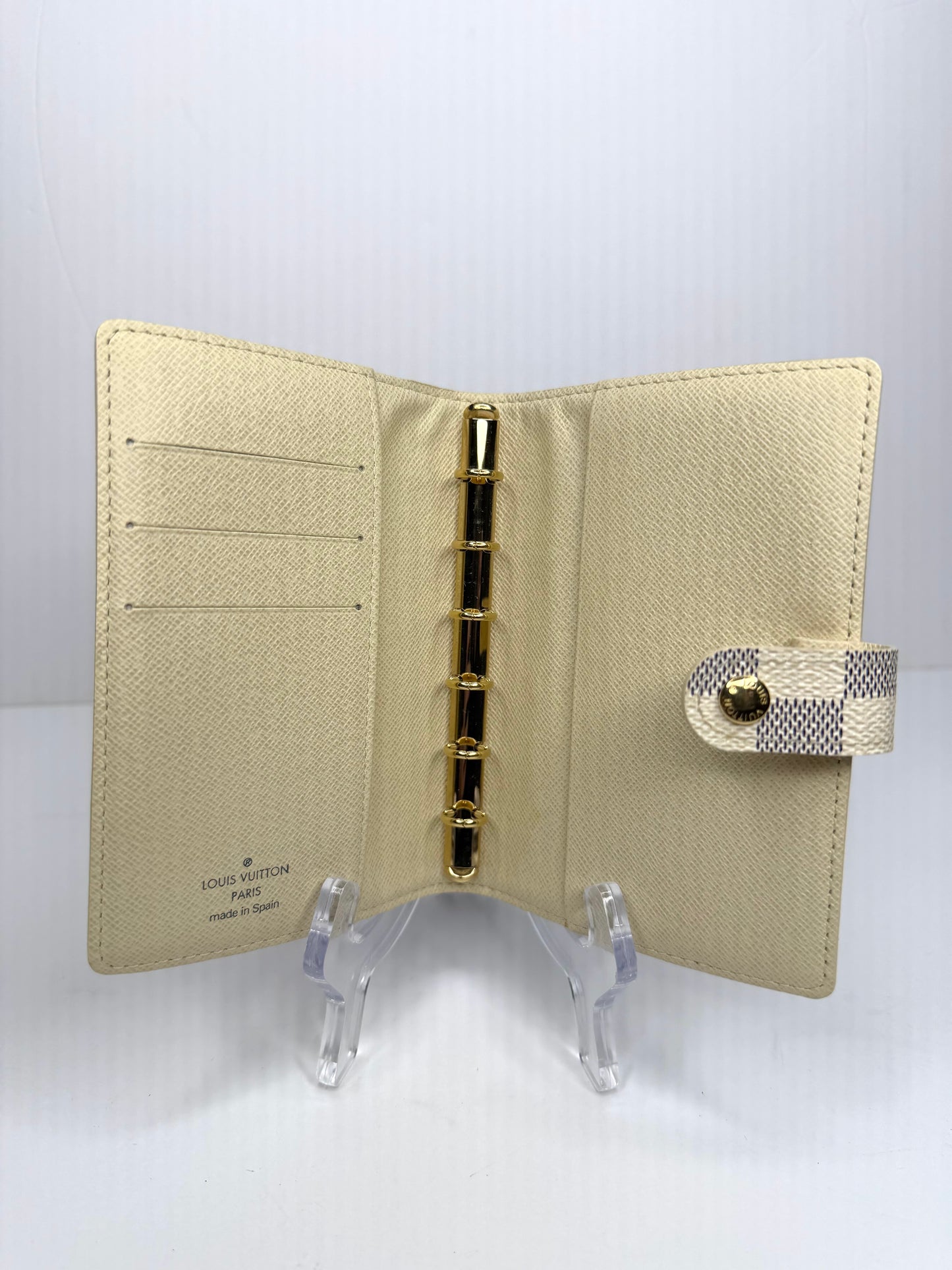 Pre-owned Louis Vuitton Damier azur agenda PM