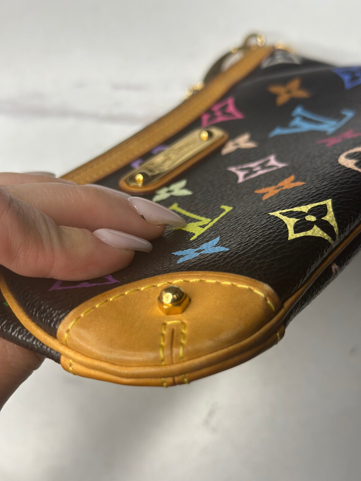 Pre-owned Louis Vuitton Monogram Multicolor Pochette Milla MM Black