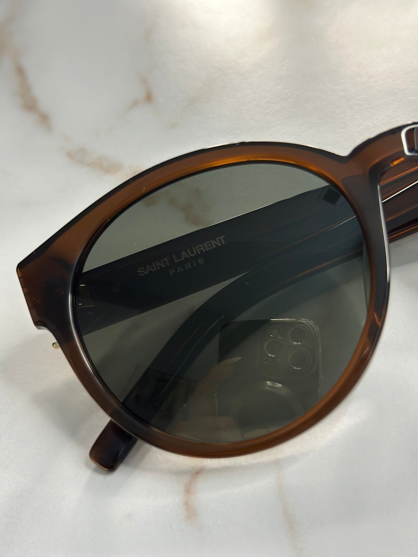 Pre-owned Saint Laurent Brown acetate sunglasses