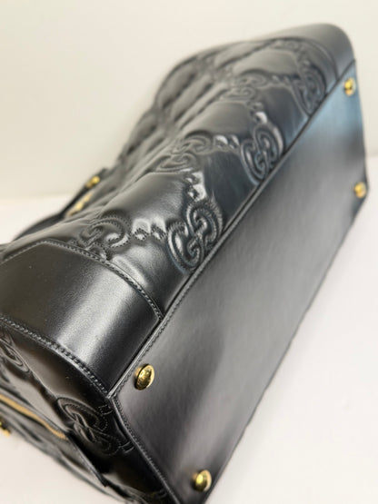Pre-owned Gucci GG matelassé leather duffel bag
