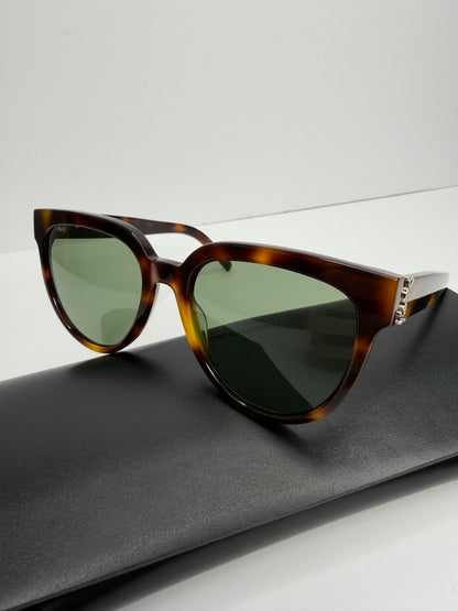 Pre-owned Saint Laurent Tortise YSL logo sunglasses