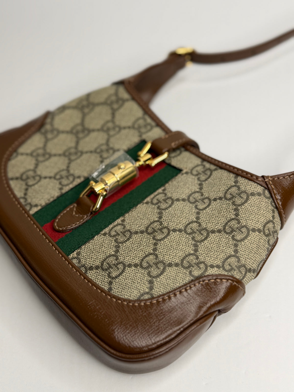 Pre-owned Gucci Mini GG Supreme Web Jackie 1961 Crossbody