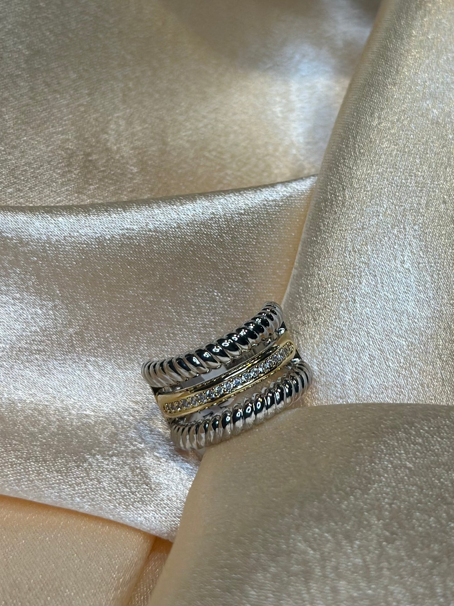 Two Tone Metals ring
