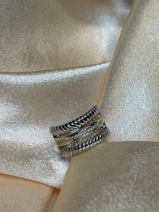 Two Tone Metals ring