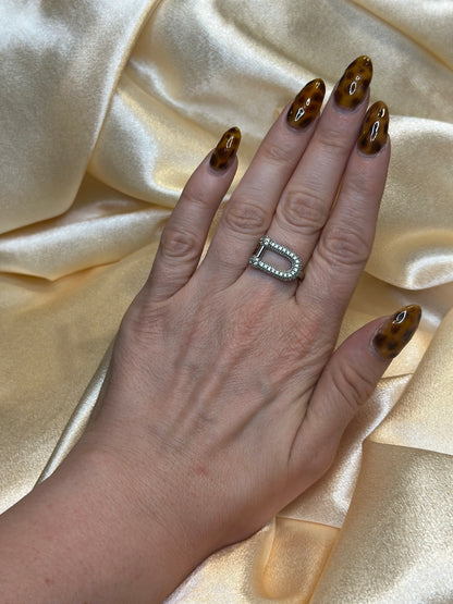 Silver Horsebit Ring