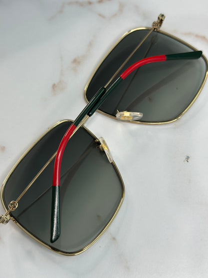 Pre-owned Gucci logo oversized sunglasses