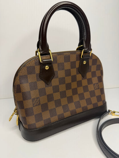 Pre-owned Louis Vuitton Damier Ebene Alma BB crossbody