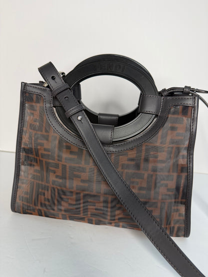 Pre-owned Fendi Runaway Shopper Tote Zucca Mesh Shoulder bag