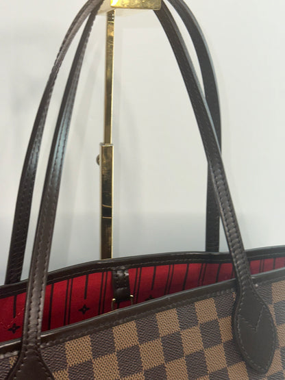 Pre-owned Louis Vuitton Damier Ebene neverfull MM tote
