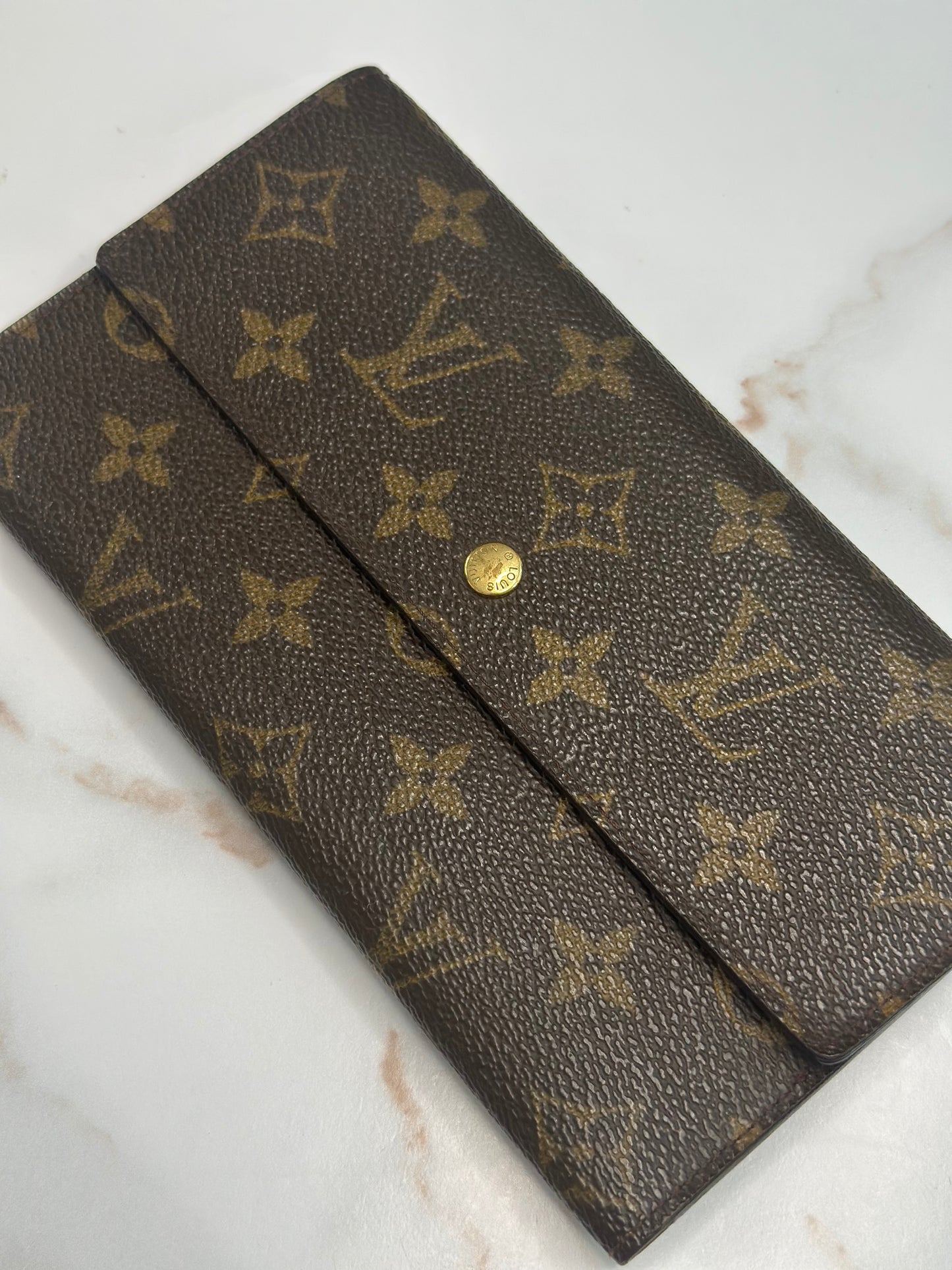 Pre-owned Louis Vuitton monogram canvas Porte Tresor wallet