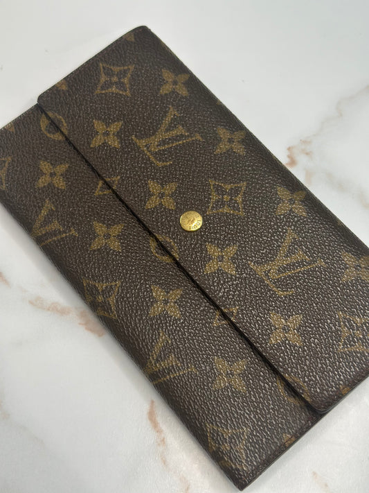 Pre-owned Louis Vuitton monogram canvas Porte Tresor wallet
