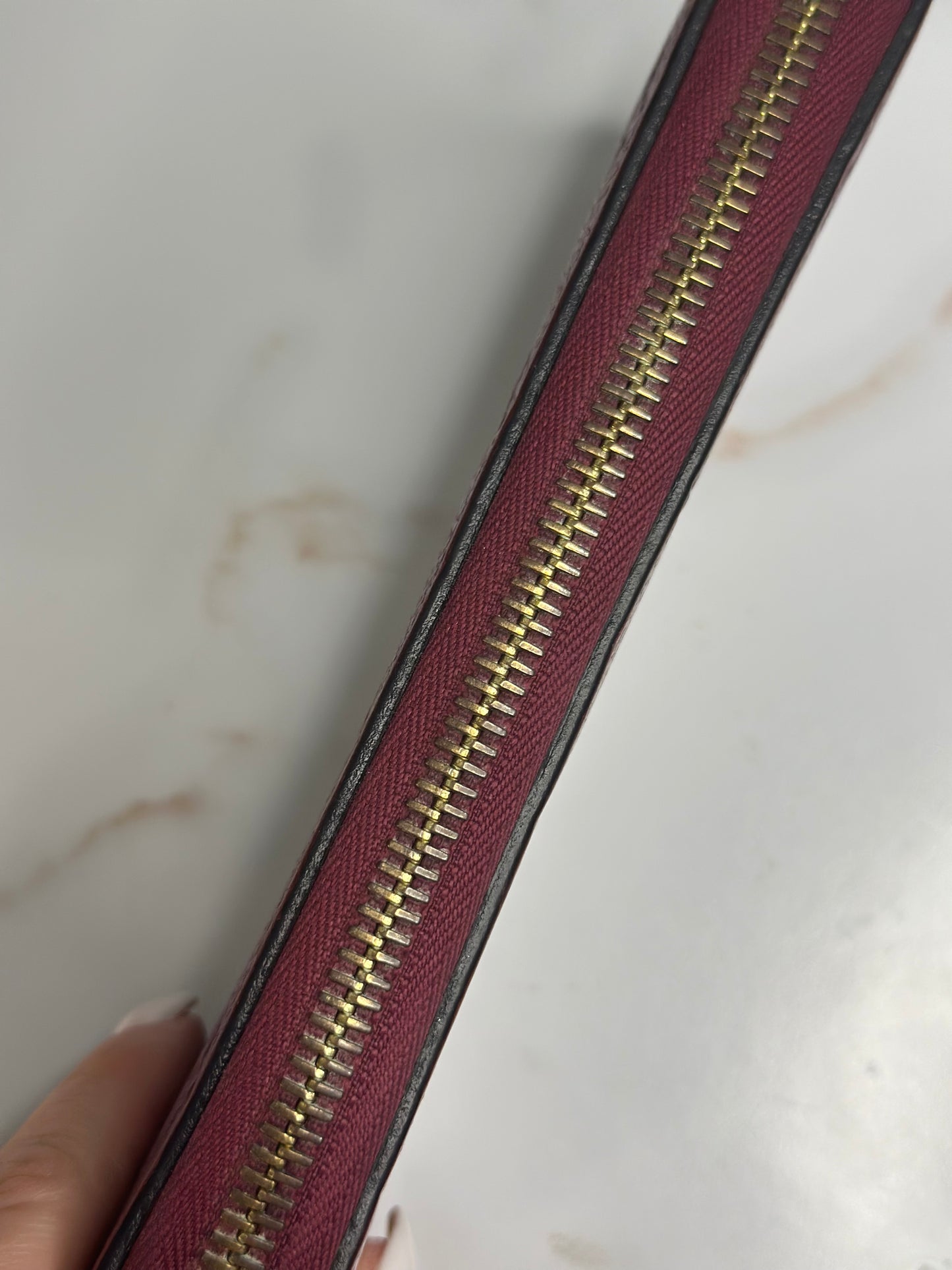 Pre-owned Louis Vuitton monogram Bordeaux Empriente leather zippy wallet