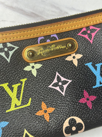 Pre-owned Louis Vuitton Monogram Multicolor Pochette Milla MM Black